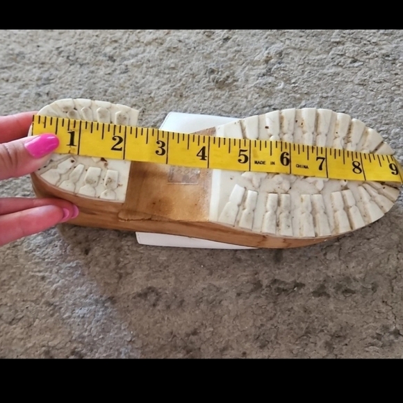 Nasty Gal Womens White Leather Wodden Heel Platform Sandals 8.5 - Picture 12 of 14